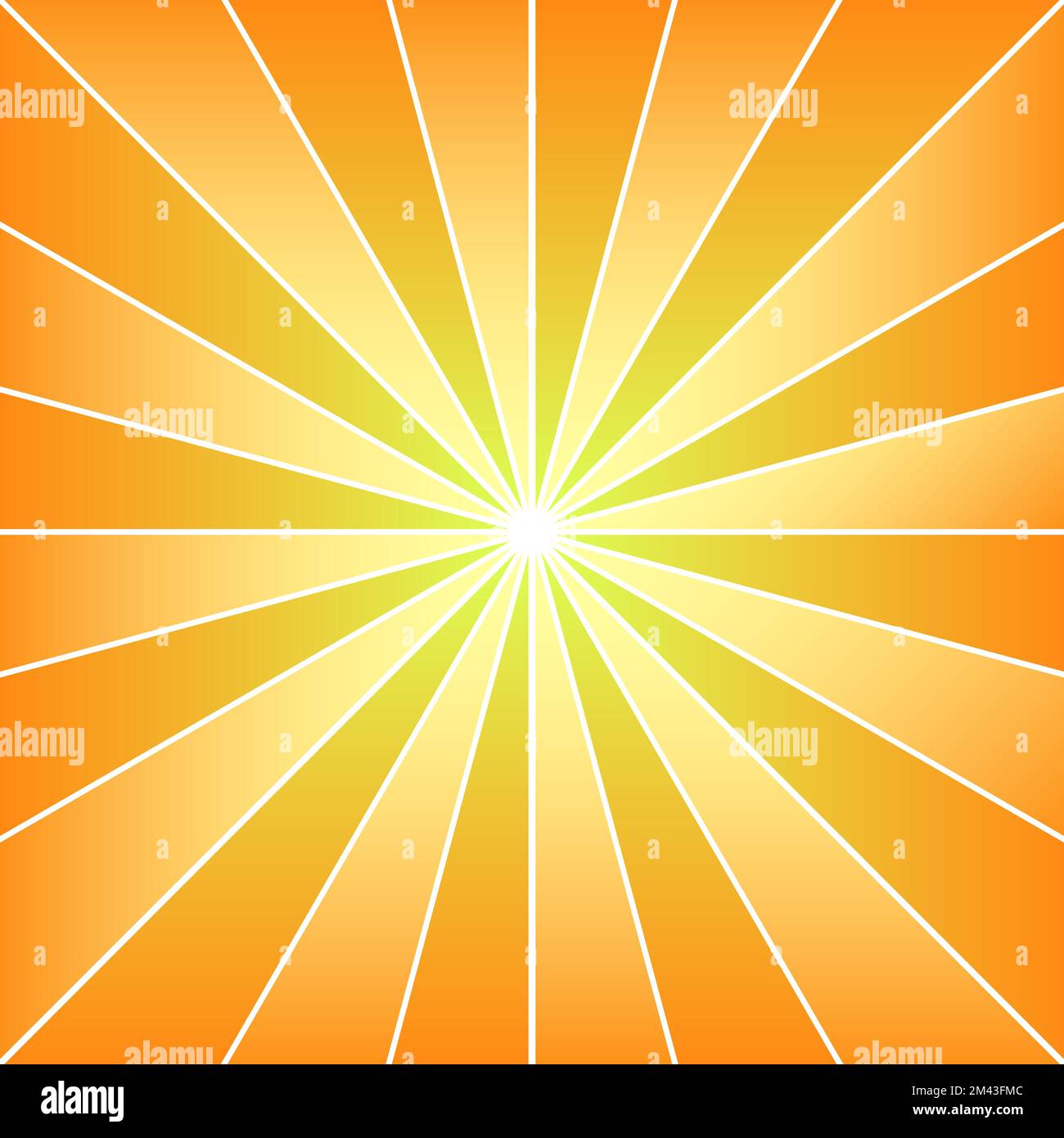 Bright yellow and orange rays converging in the center. Vector pattern ...