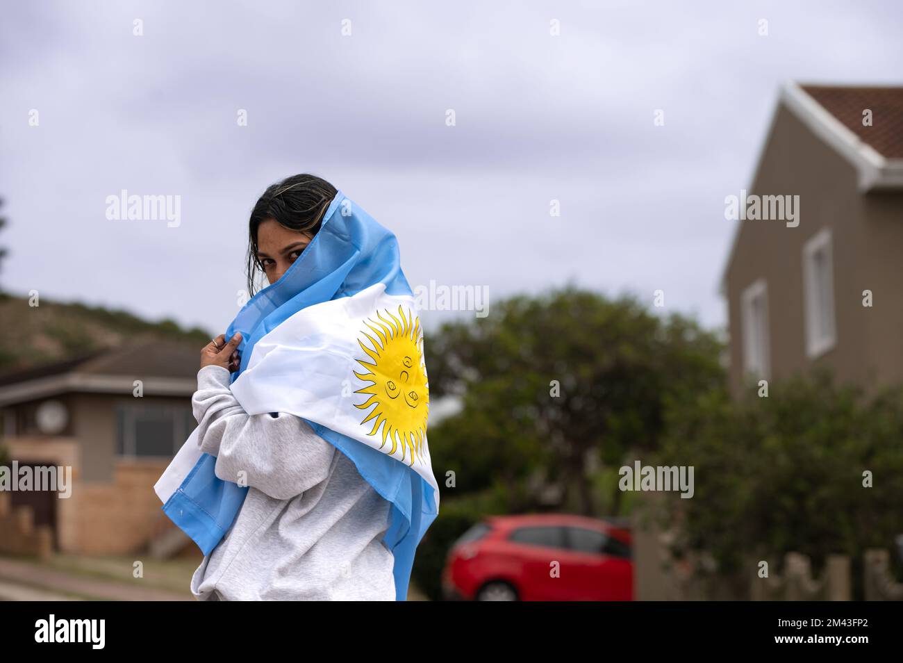 Argentina female soccer fan hi-res stock photography and images - Alamy