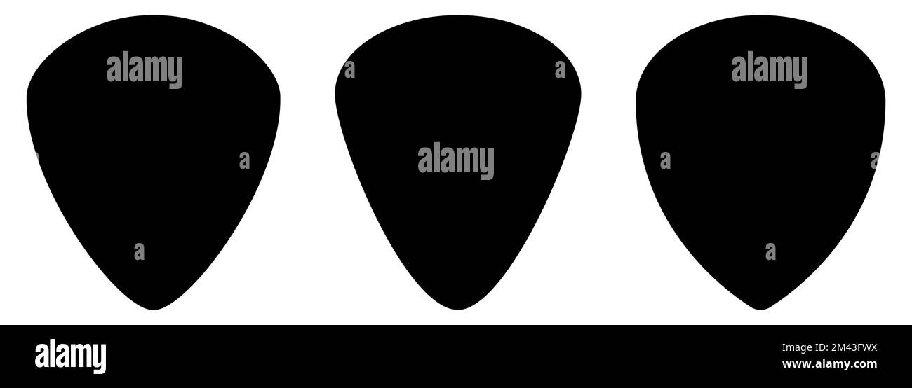 Guitar pick icons. Vector illustration isolated on white background