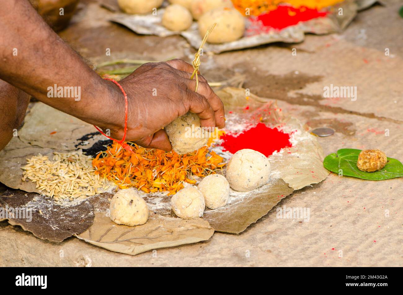 Ritual to pray farewell for the soul of a died person, seen at the ...