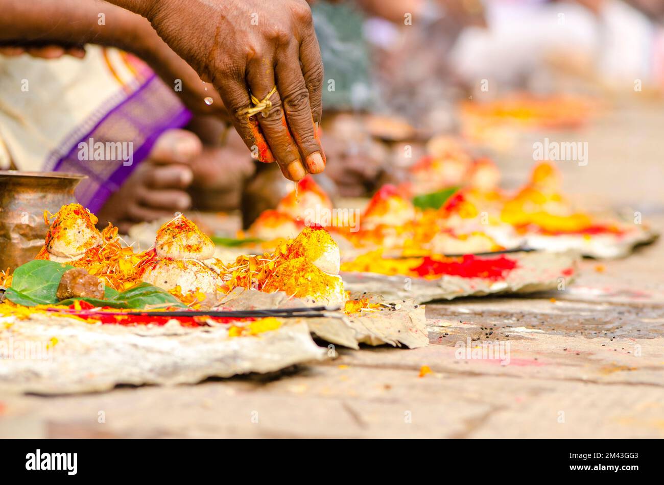 Ritual to pray farewell for the soul of a died person, seen at the ...