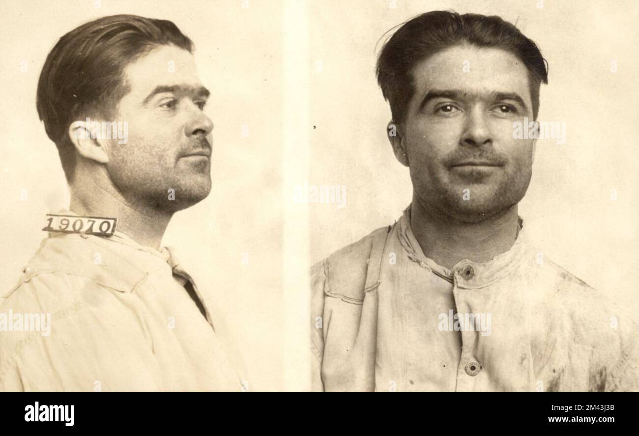 Photograph of Joseph A. Boraff (aka Joe Brownlee). Bureau of Prisons, Inmate case files Stock