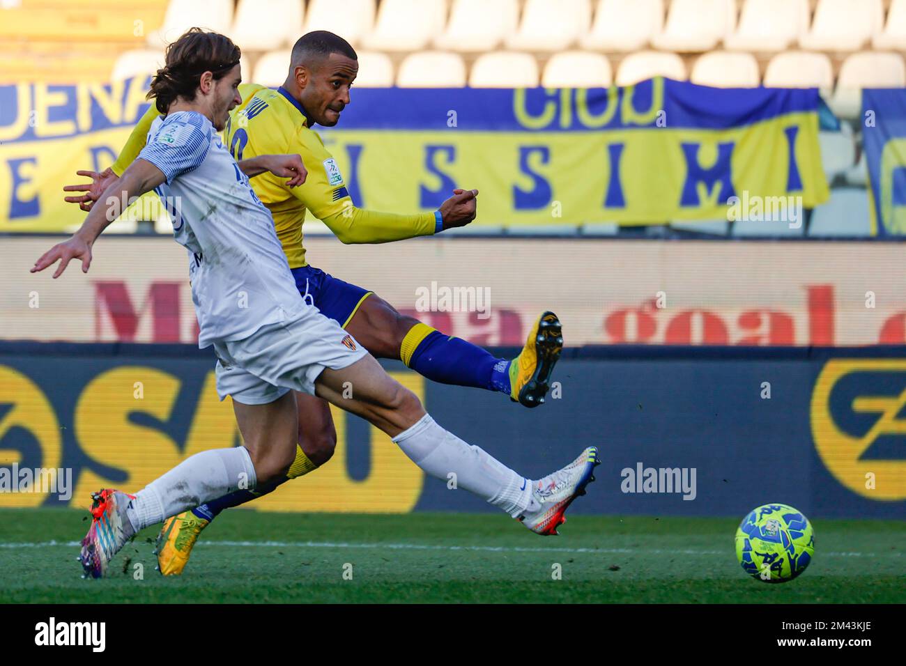 Alberto Braglia stadium, Modena, Italy, December 18, 2022, Davide Diaw  celebrates after scoring the gol of 1-1 during Modena FC vs Benevento  Calcio - Italian soccer Serie B match Stock Photo - Alamy