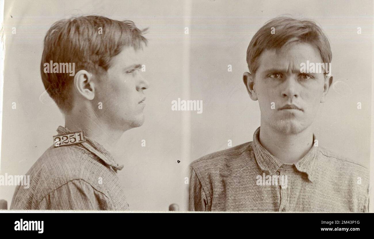 Photograph of George Tiffie.  Bureau of Prisons, Inmate case files. Stock Photo