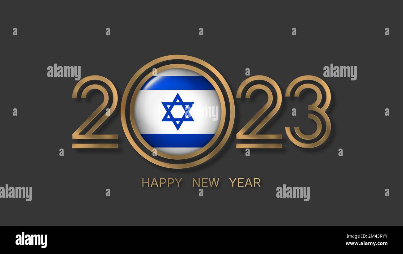 Happy New Year 2023 Israel Flag Stock Photo Alamy