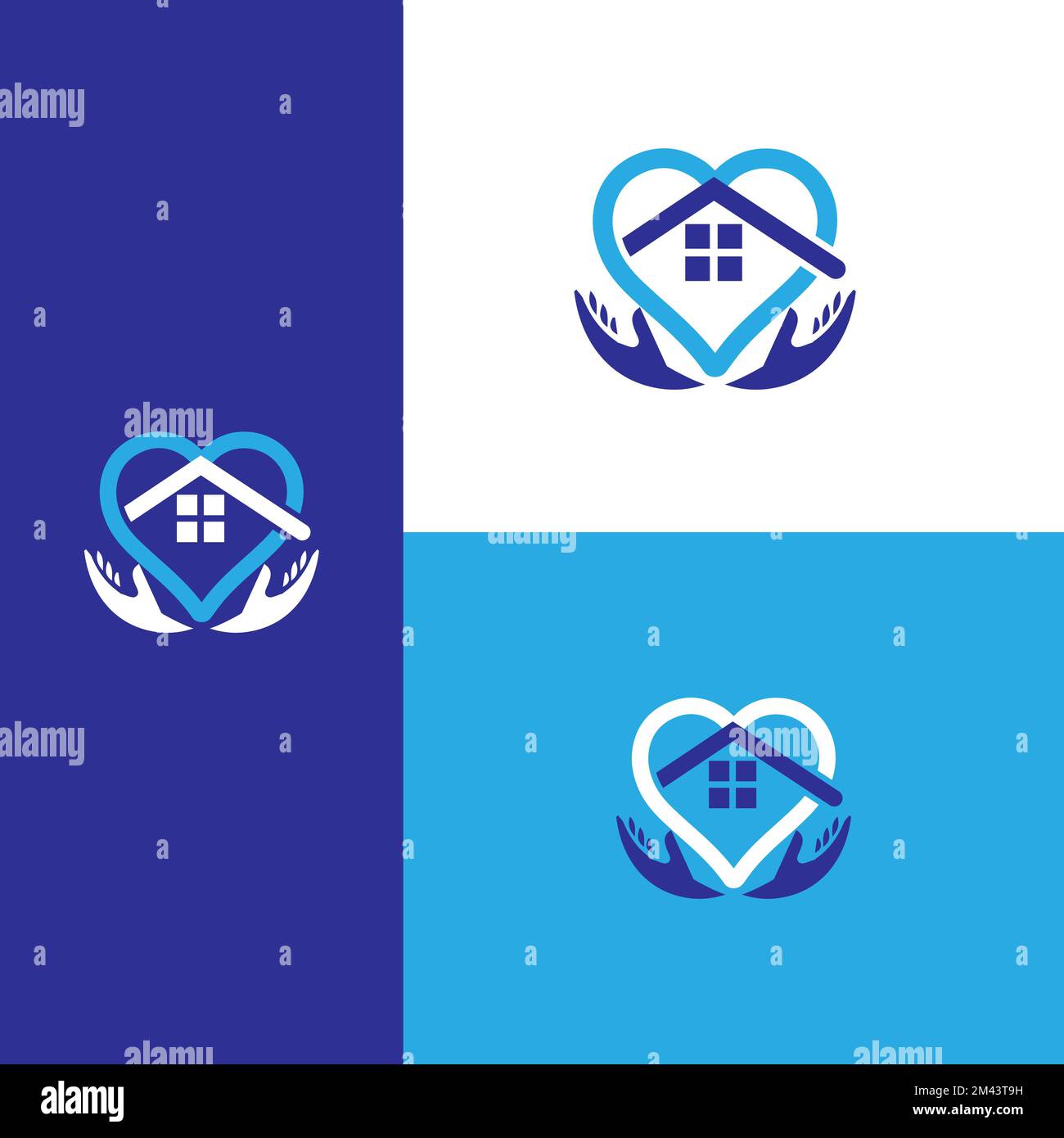 Home Care Logo Template Design Vector,Flat Vector Logo Design Template Element. EPS 10 Stock Vector