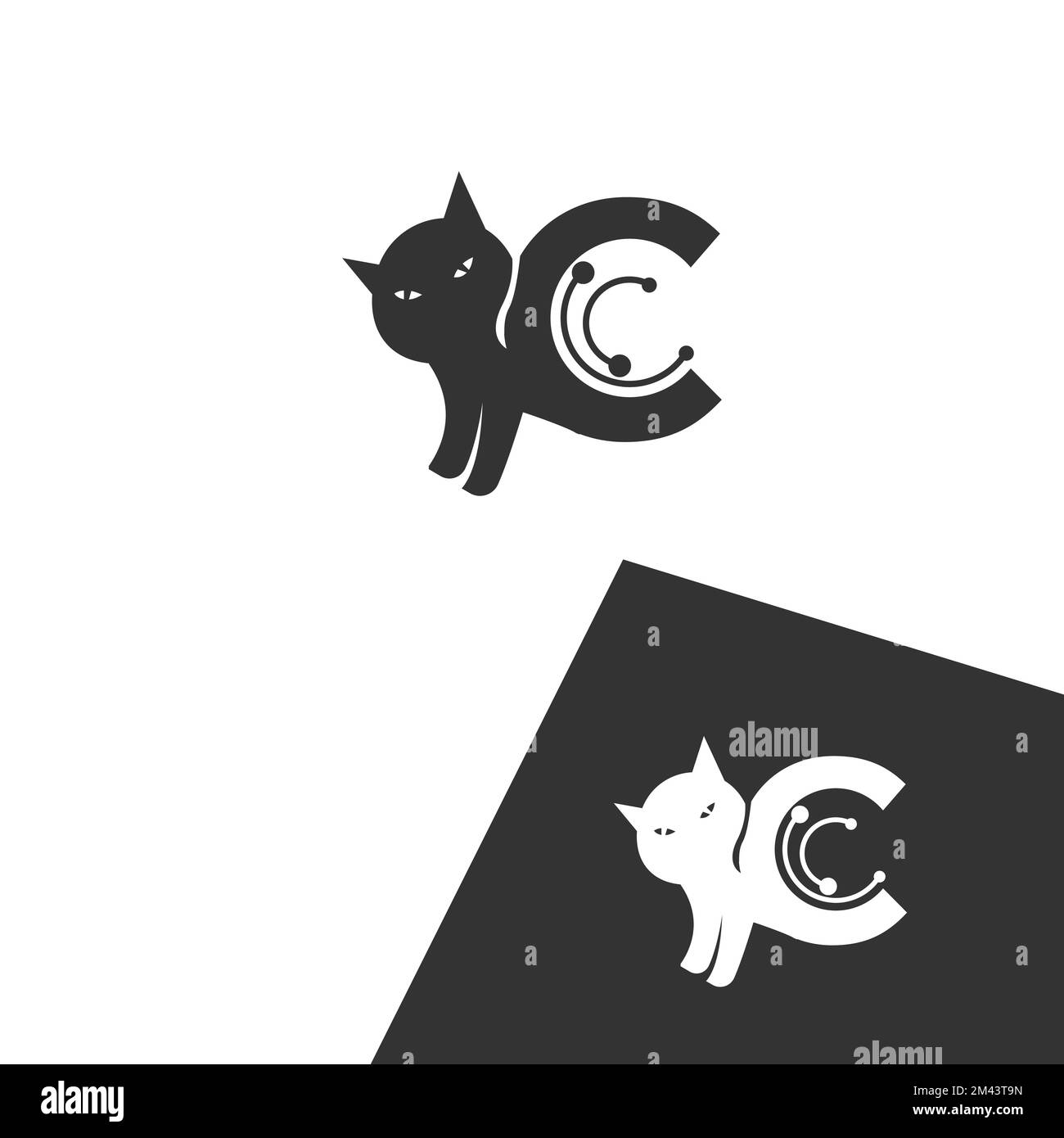 cat-vector-logo-pet-letter-logotype-c-eps-10-stock-vector-image-art