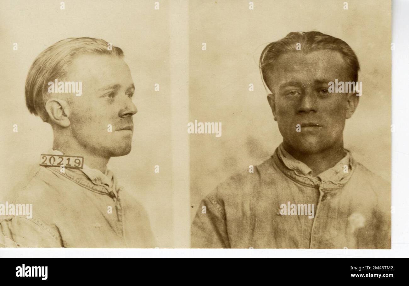 Photograph of George Wert.  Bureau of Prisons, Inmate case files. Stock Photo