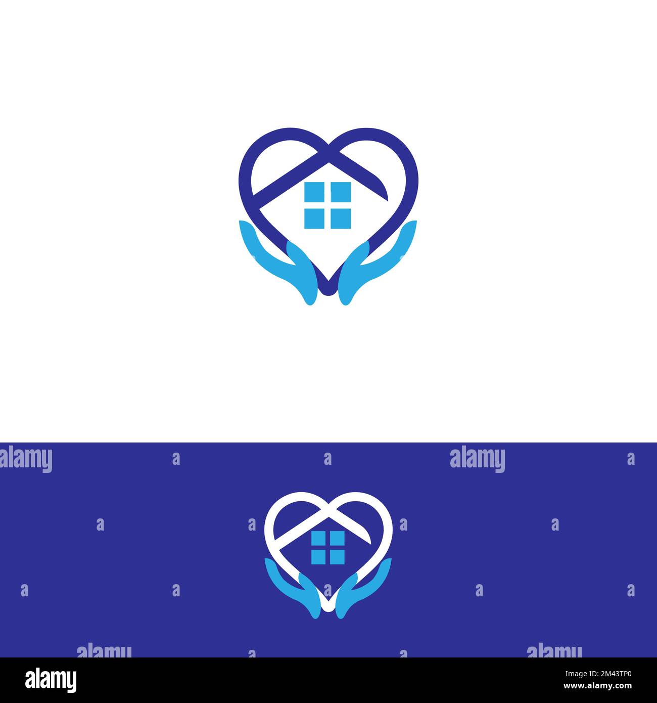 Home Care Logo Template Design Vector,Flat Vector Logo Design Template Element. EPS 10 Stock Vector