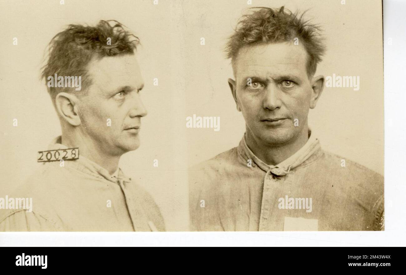 Photograph of George Vahle.  Bureau of Prisons, Inmate case files. Stock Photo