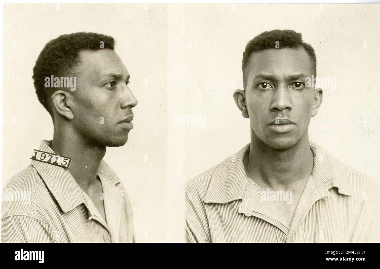 Photograph of Douglas West.  Bureau of Prisons, Inmate case files. Stock Photo