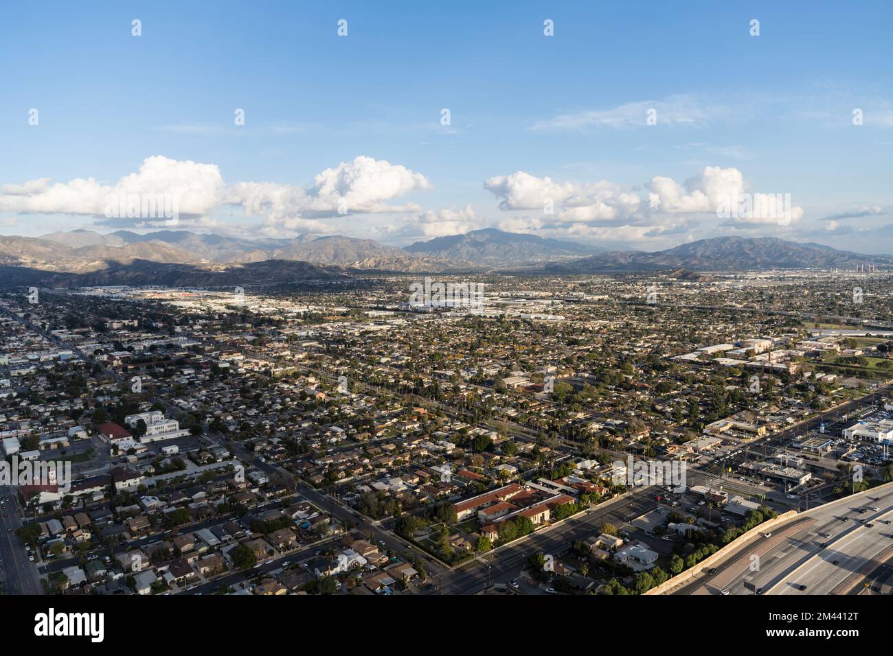 Los Angeles, California, USA December 6, 2022 Aerial view of Pacoima