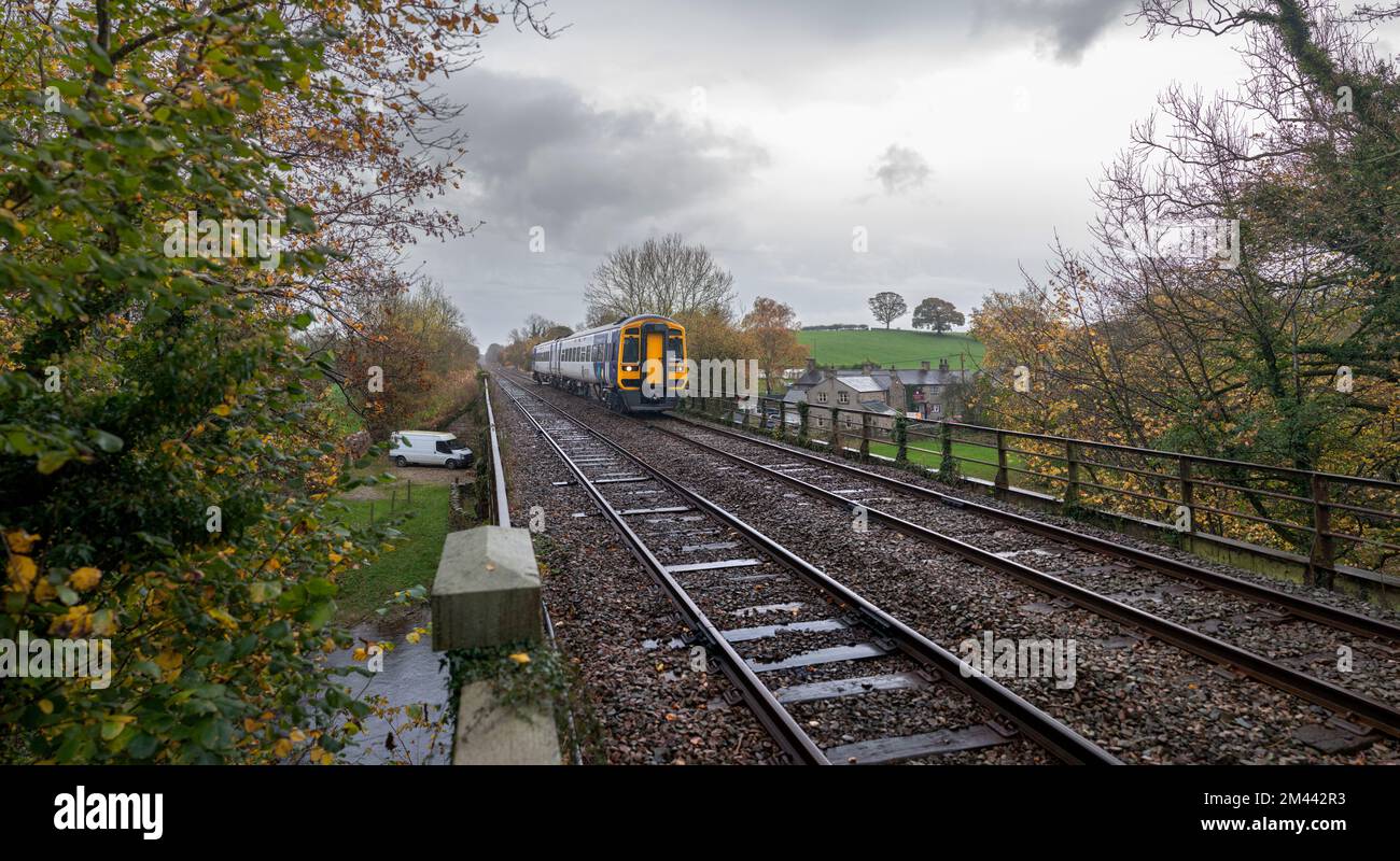Northern Rail class 158 train on the Little North western railway line