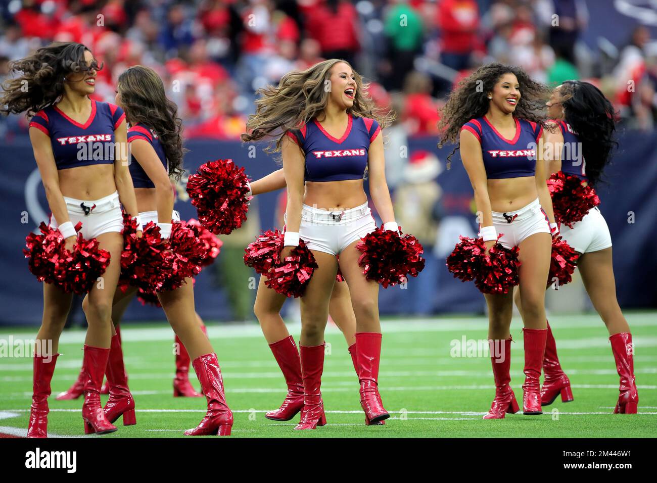 Houston, Texas, USA. 18th Dec, 2022. Houston Texans cheerleaders perform on  the field prior to the game between the Houston Texans and the Kansas City  Chiefs at NRG Stadium in Houston, TX