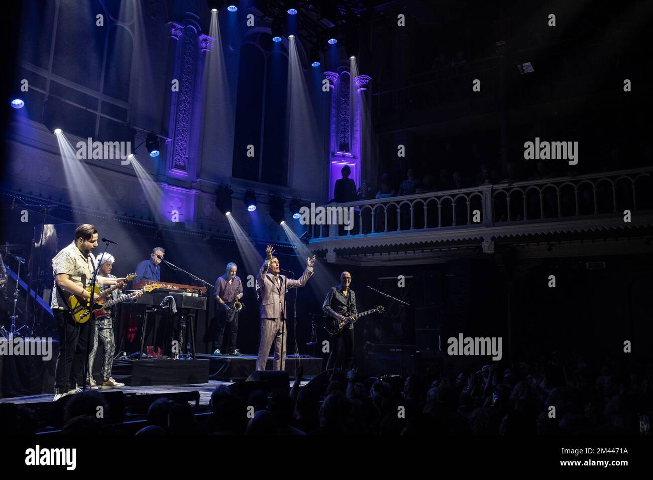 AMSTERDAM - Frontman Huub van der Lubbe of De Dijk during an intimate  performance on stage in Paradiso. The Amsterdam rock band, named after the  Amsterdam Zeedijk, stops after 41 years. ANP