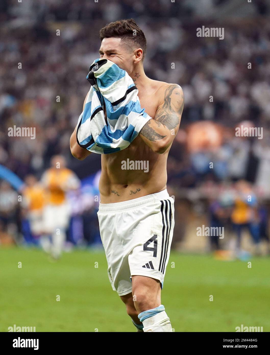 Argentina s Gonzalo Montiel Celebrates Scoring The Winning Goal During argentina-s-gonzalo-montiel-celebrates-scoring-the-winning-goal-during