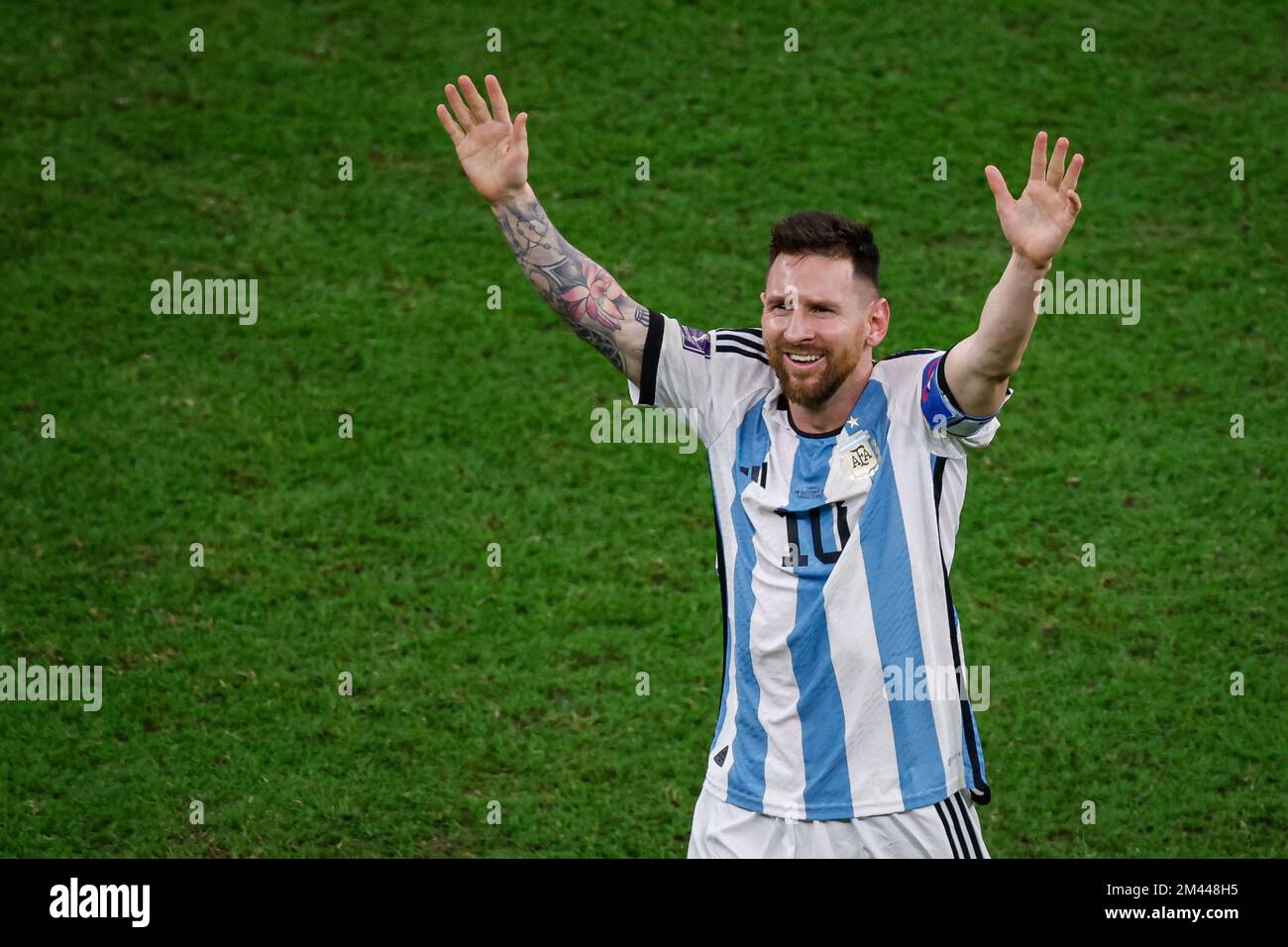 Lusail, Catar. 18th Dec, 2022. Argentina captain Lionel MESSI