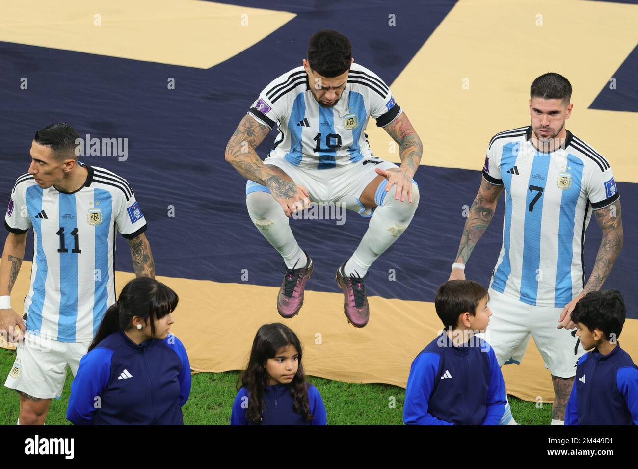 Lusail, Qatar. 18th Dec, 2022. Paulo Dybala of Argentina touches