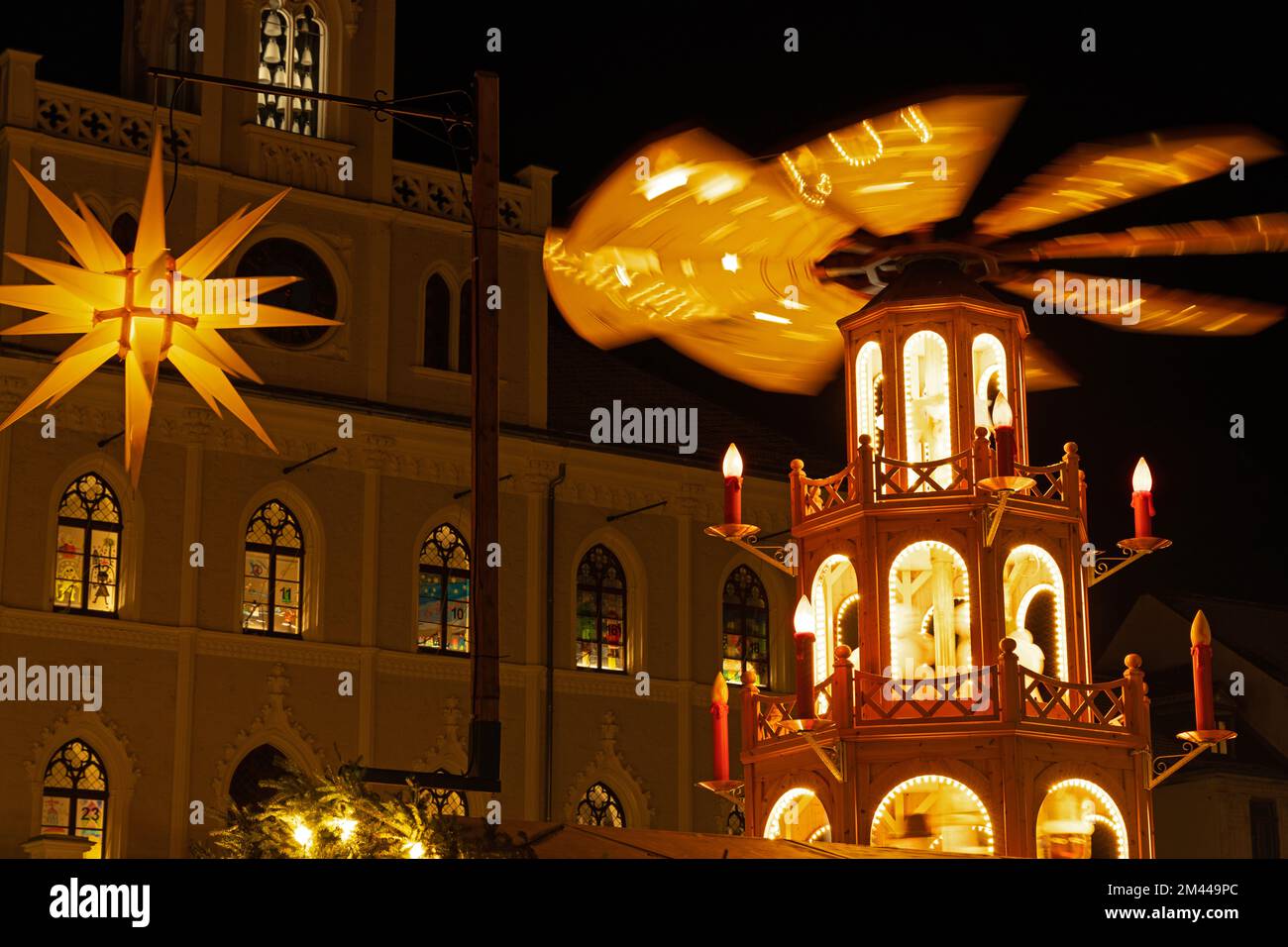 christmas market in Weimar Stock Photo Alamy