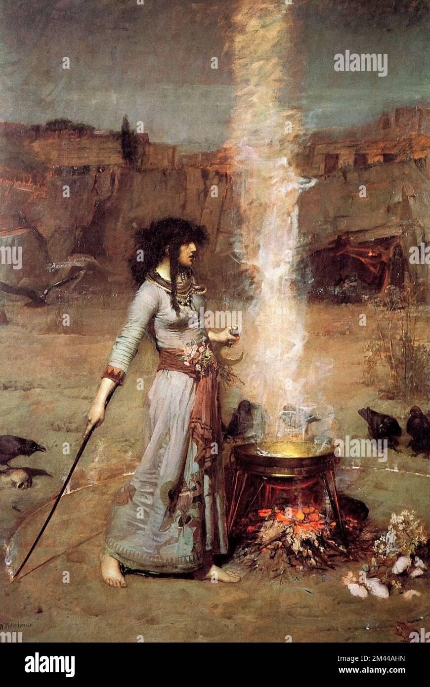 The Magic Circle by John William Waterhouse, 1886 Stock Photo