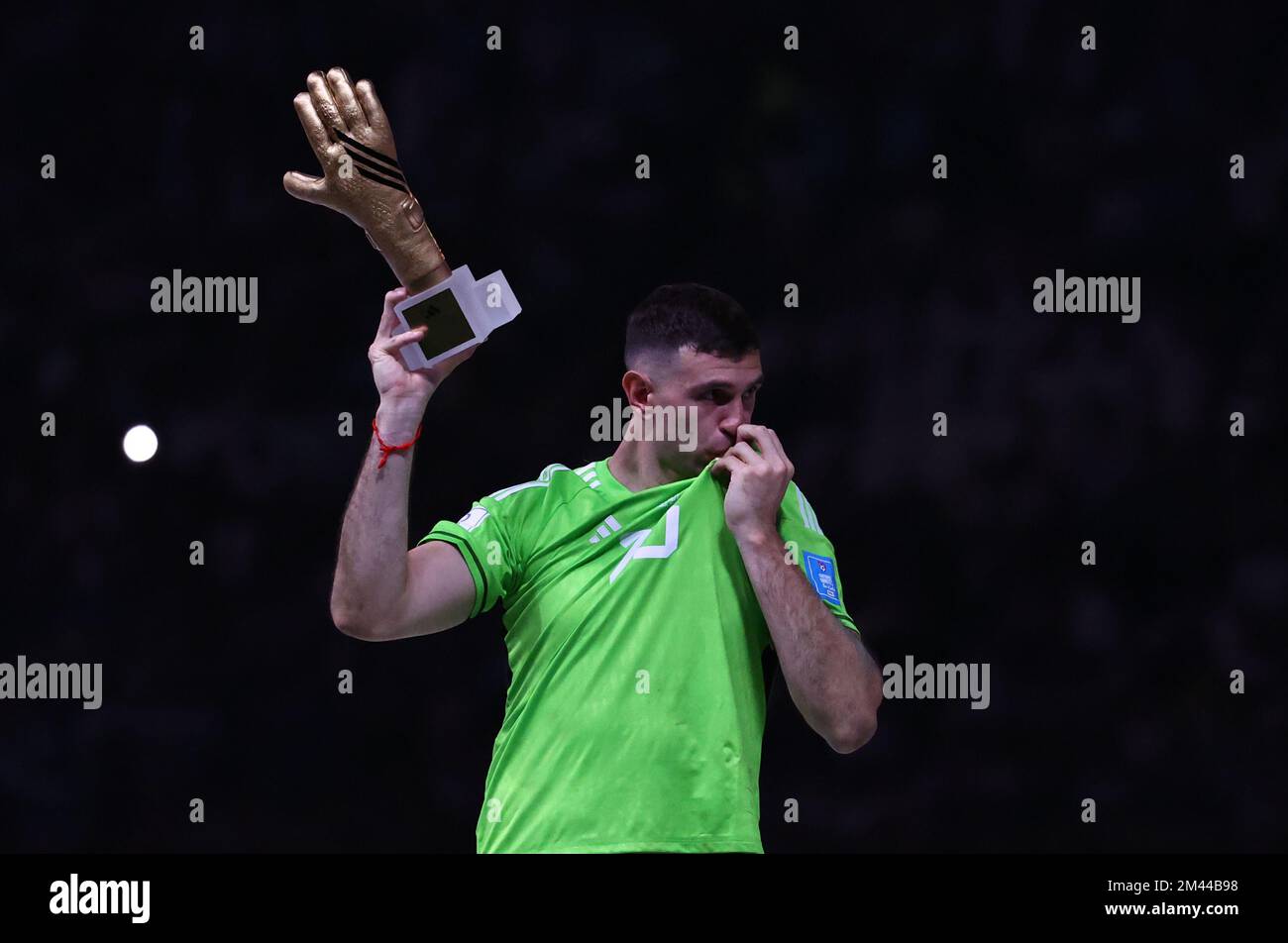 Doha, Qatar, 18th December 2022. Emiliano Martinez of Argentina with