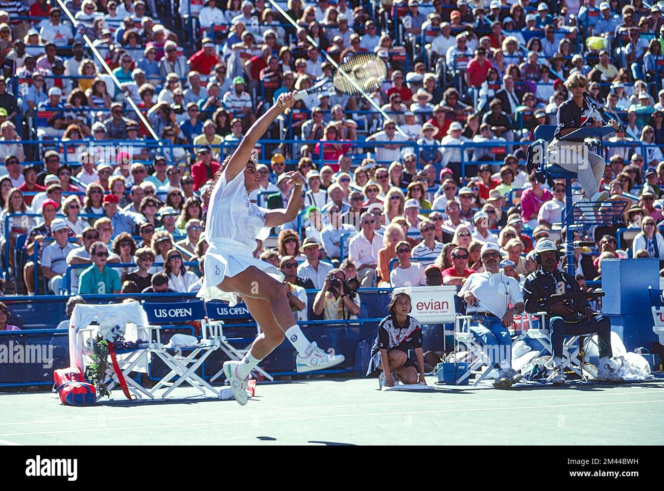 Gabriela Sabatini (ARG)  winner of the Women's singles Championship at the 1990 USOpen Tennis. Stock Photo