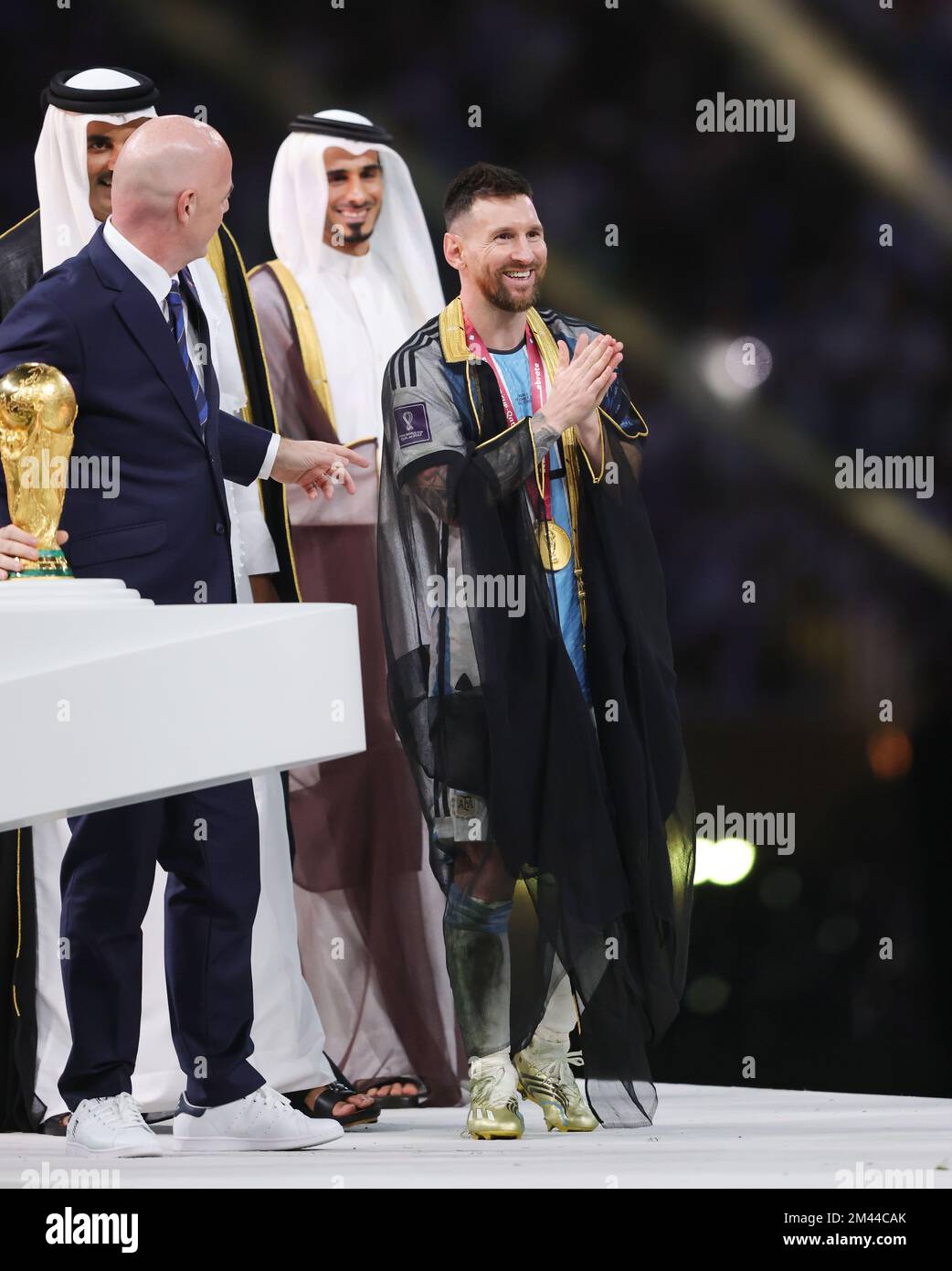 Al Daayen, Qatar December 18, 2022, Lionel Messi of Argentina with