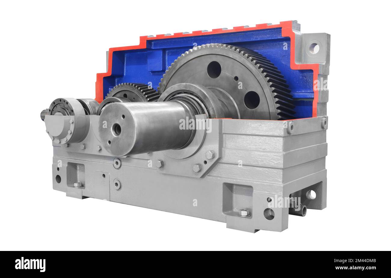 Gears of transmission gearbox on white Stock Photo Alamy