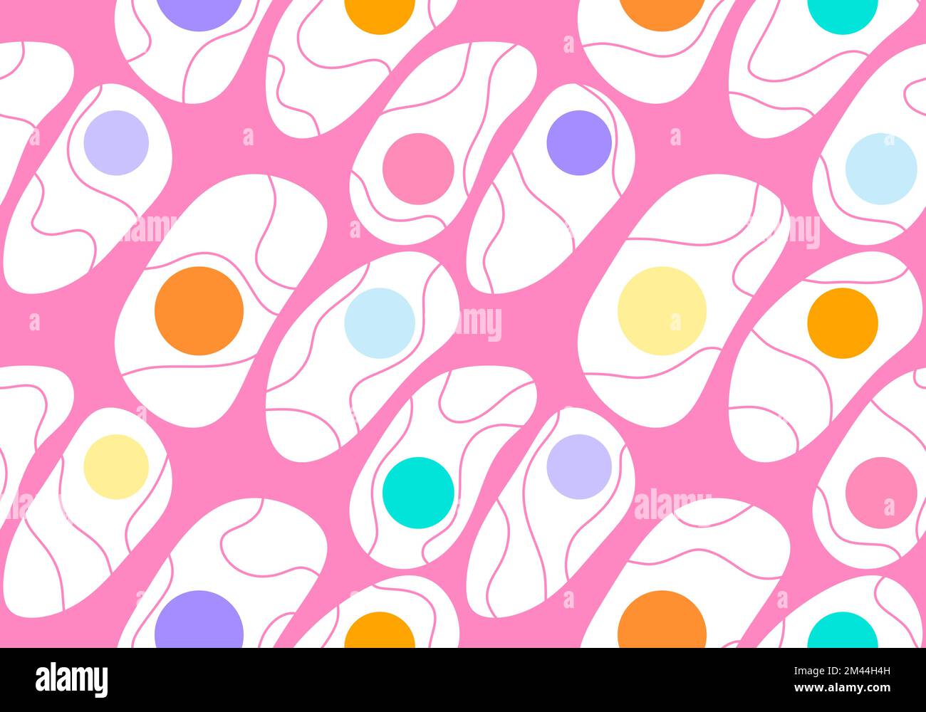 Pattern Bread Omelet Seamless Pattern Scrambled Eggs Design