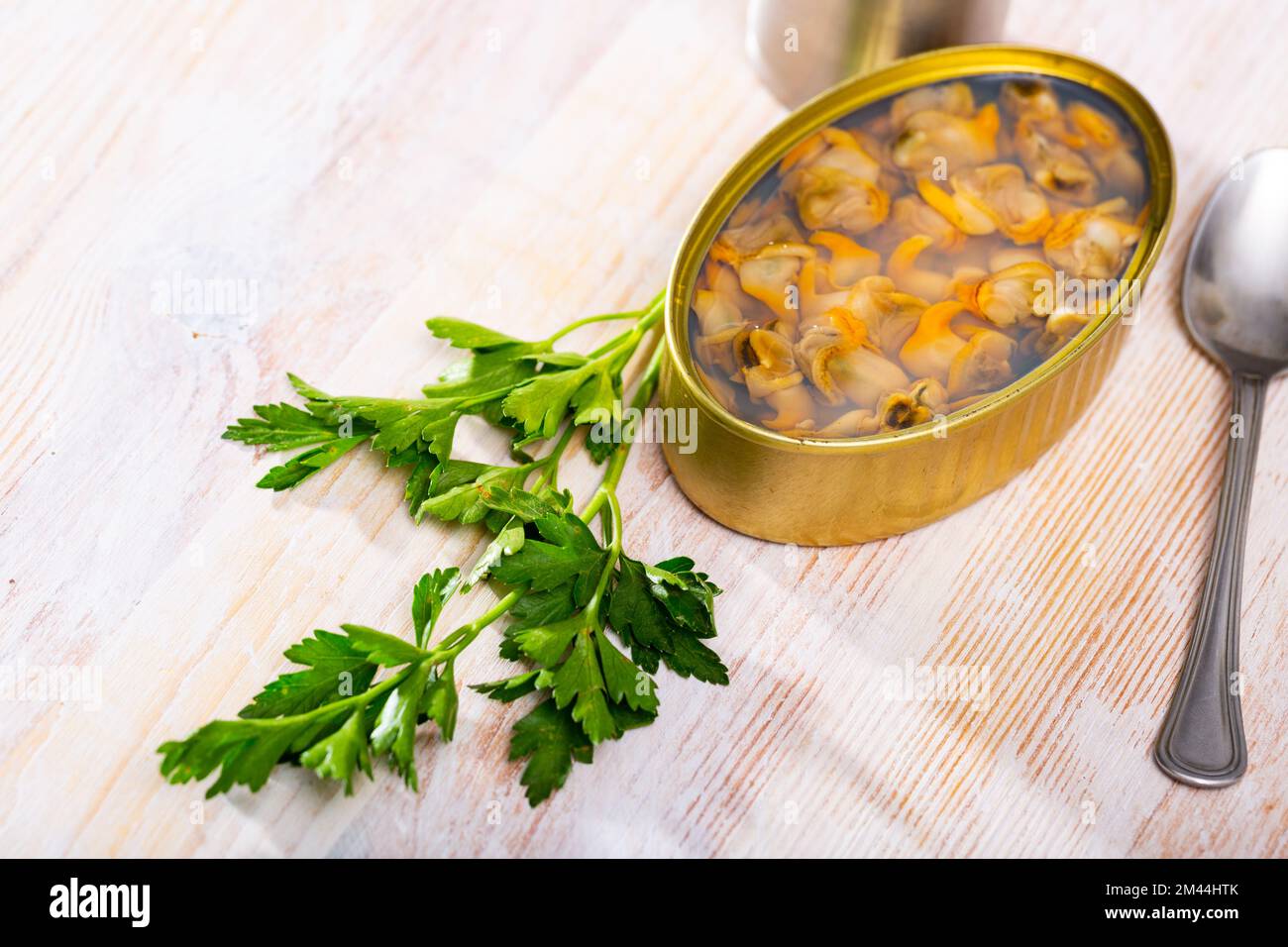 Canned mussels in oil Stock Photo Alamy