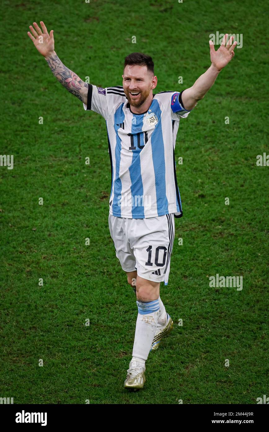 Lusail, Catar. 18th Dec, 2022. Argentina captain Lionel MESSI