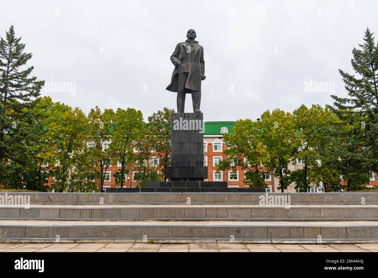 Lenin statue, Jewish Oblast of Birobizhan, Russia Stock Photo