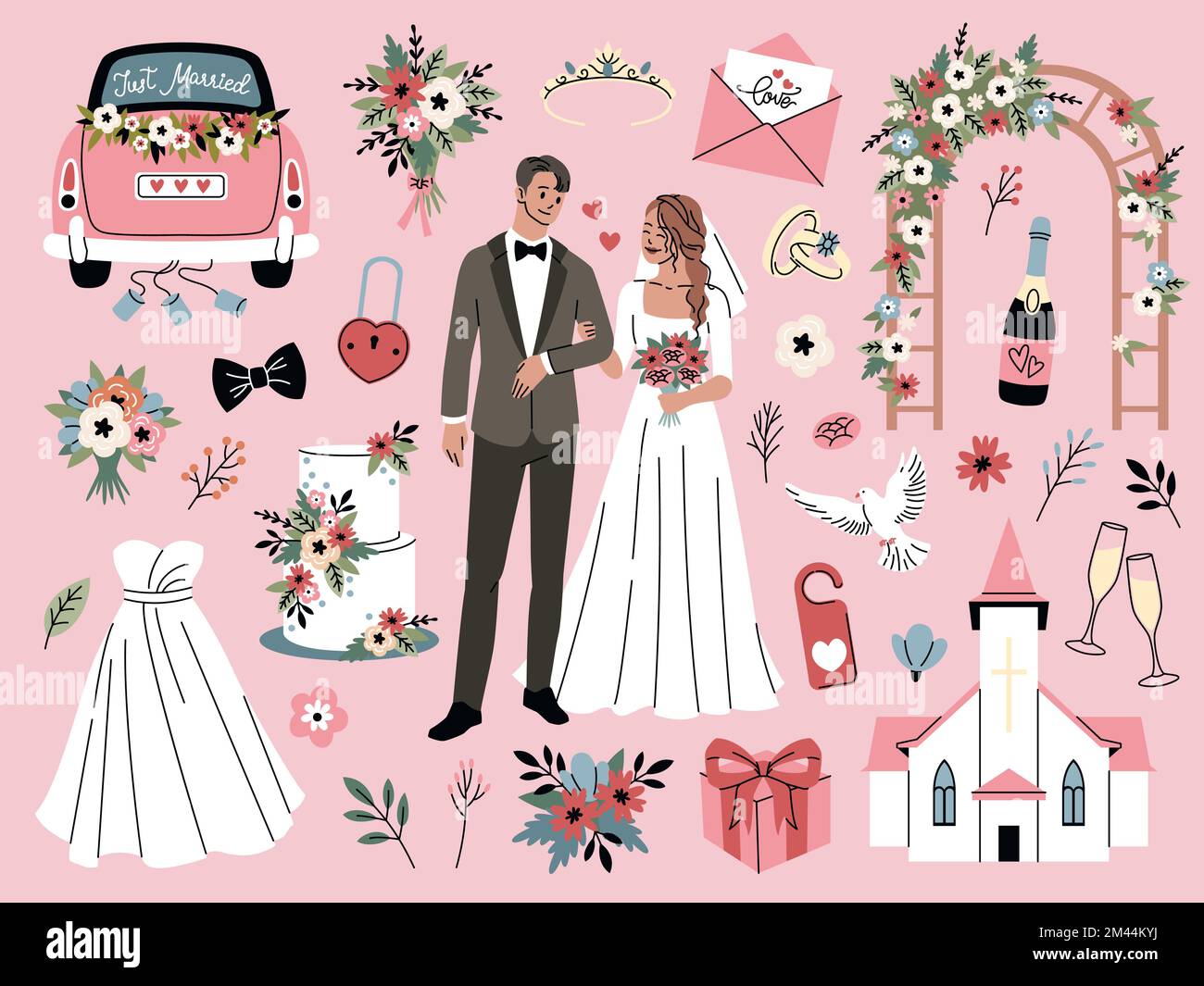 Cartoon wedding couple hi-res stock photography and images - Alamy Cartoon wedding couple hi-res stock photography and images - Alamy