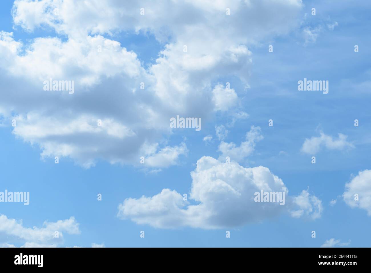A cloudy sky in summer. blue and white Stock Photo