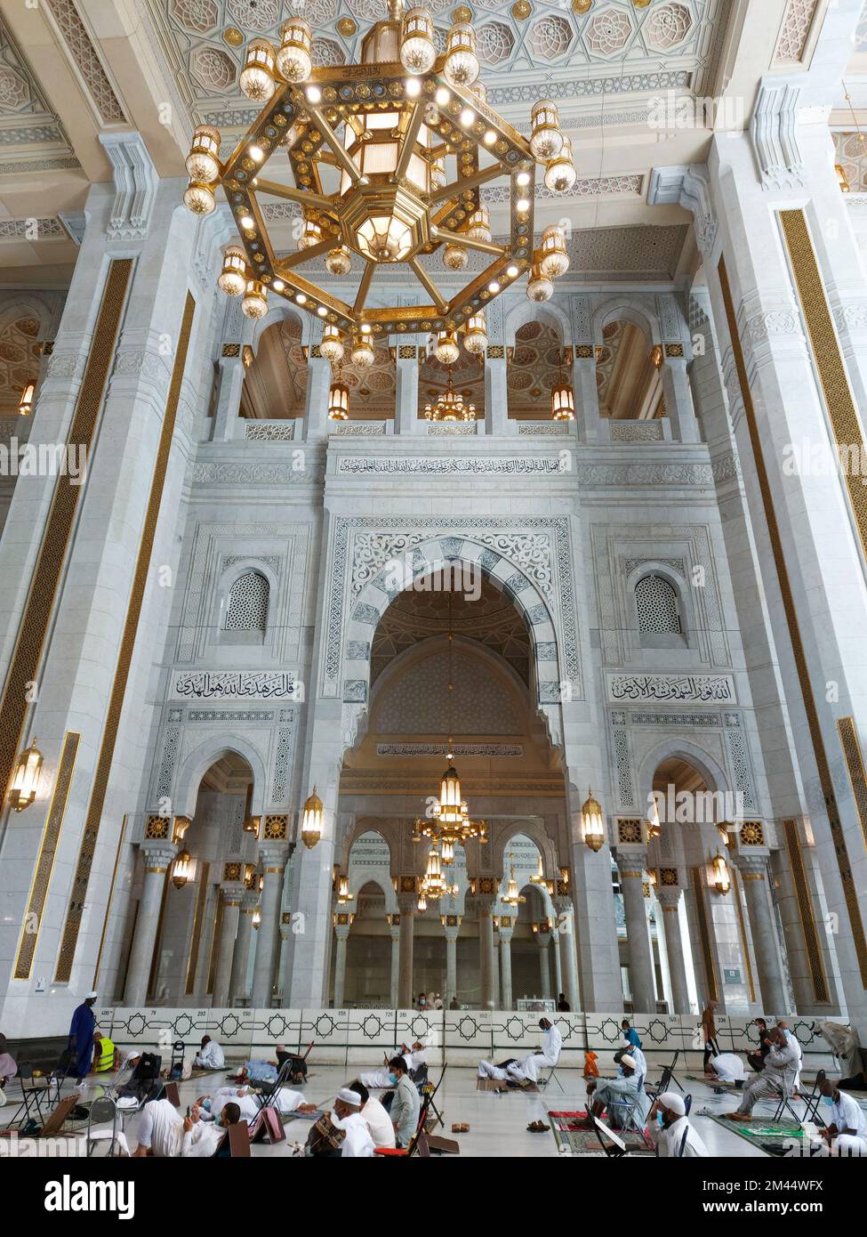 Mecca , Saudi Arabia 12 May 2021 ,  Makkah - Al Haram mosque from inside Stock Photo