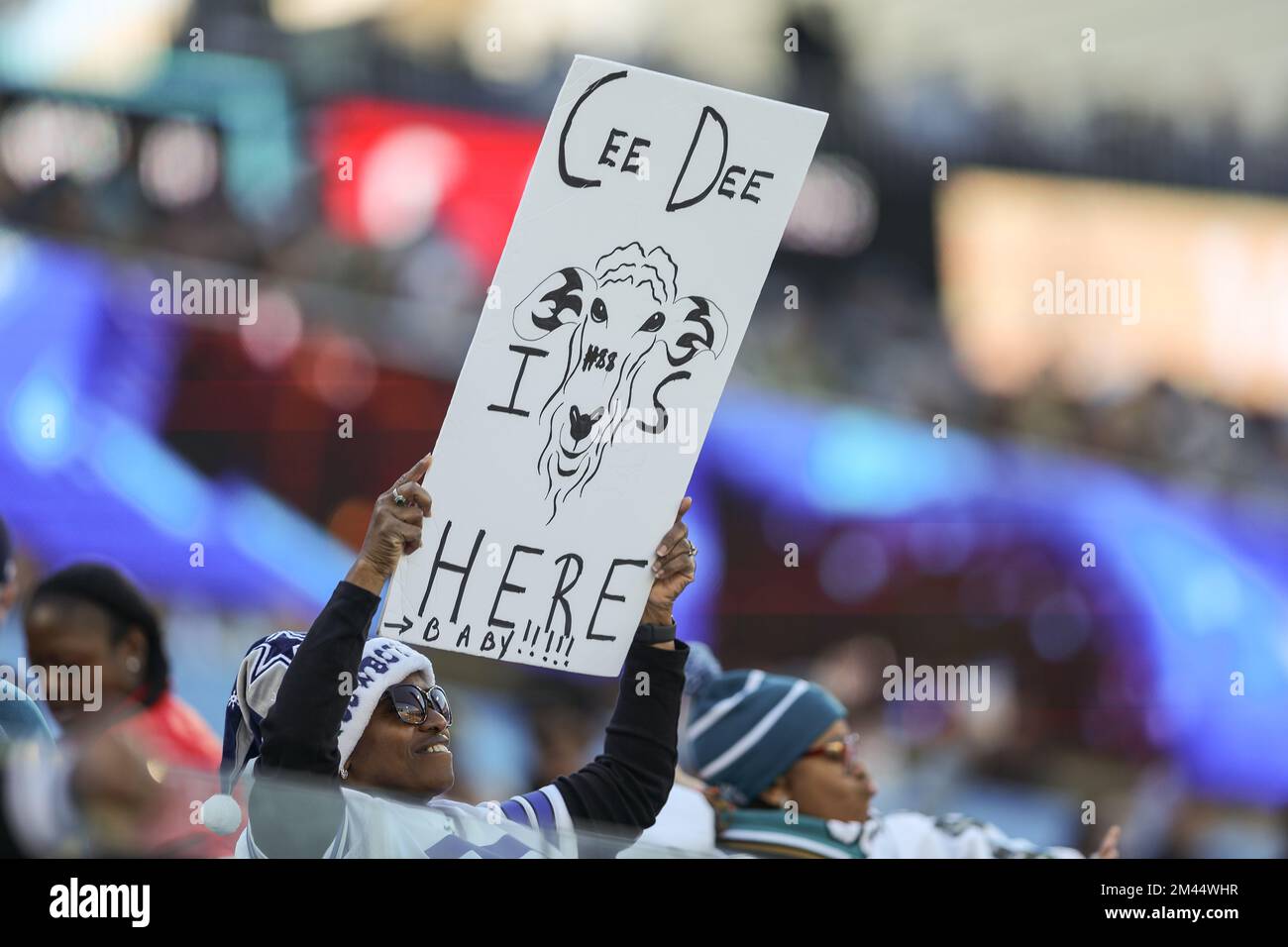 December 18, 2022: A Cowboys fan cheers during the Jacksonville Jaguars vs Dallas Cowboys NFL game at TIAA Bank Field Stadium in Jacksonville, Fl on December 18, 2022. (Credit Image: © Cory Knowlton/ZUMA Press Wire) Stock Photo