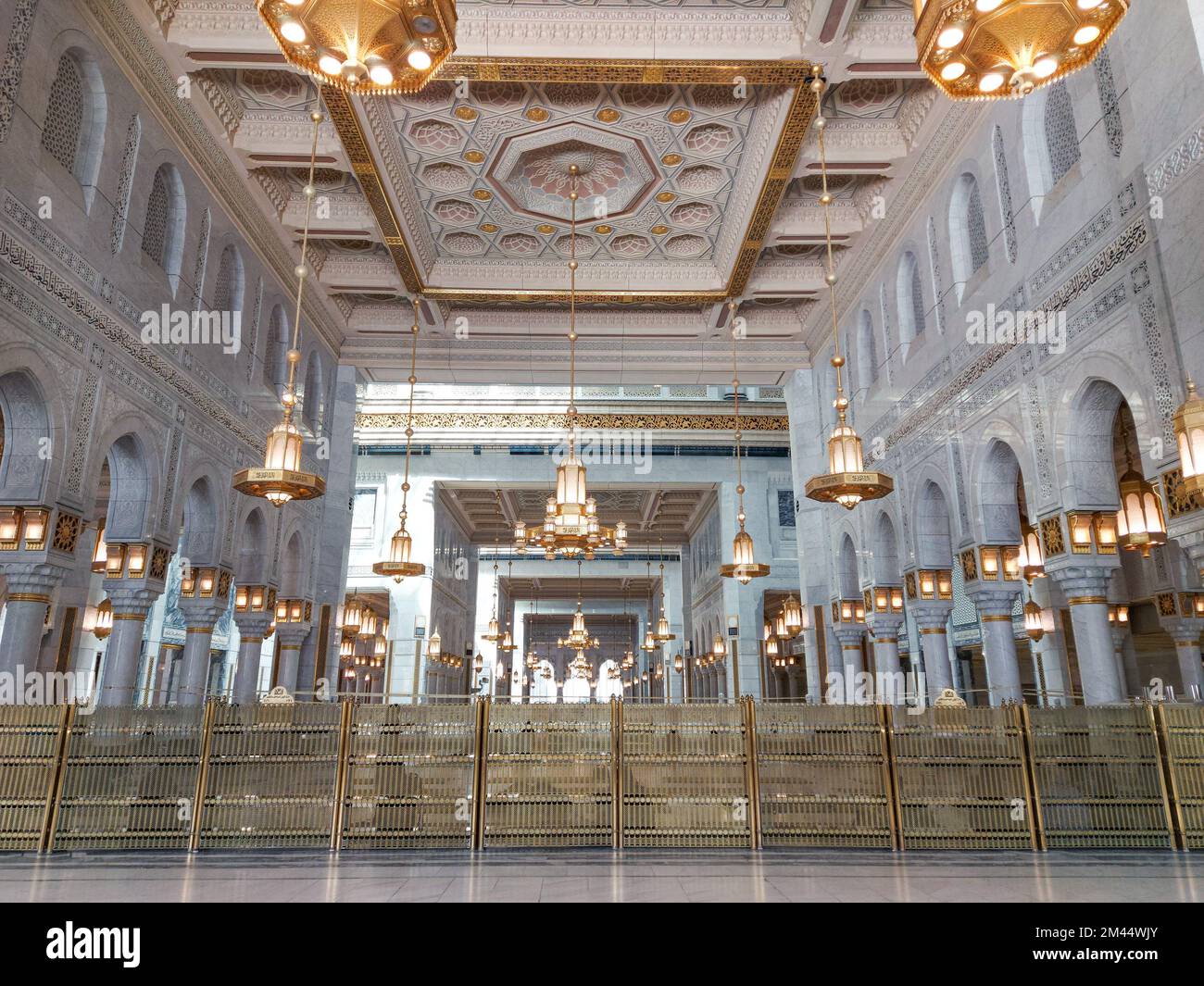 Mecca , Saudi Arabia 12 May 2021 ,  Makkah - Al Haram mosque from inside Stock Photo