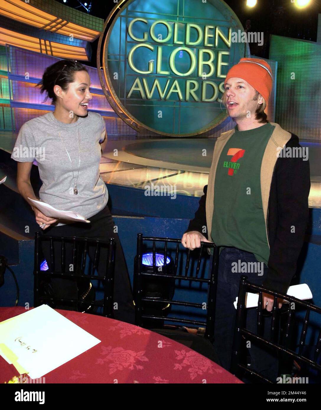 Angelina Jolie attending the 2001 Golden Globe Awards Rehearsals Credit: Ron Wolfson / MediaPunch Stock Photo