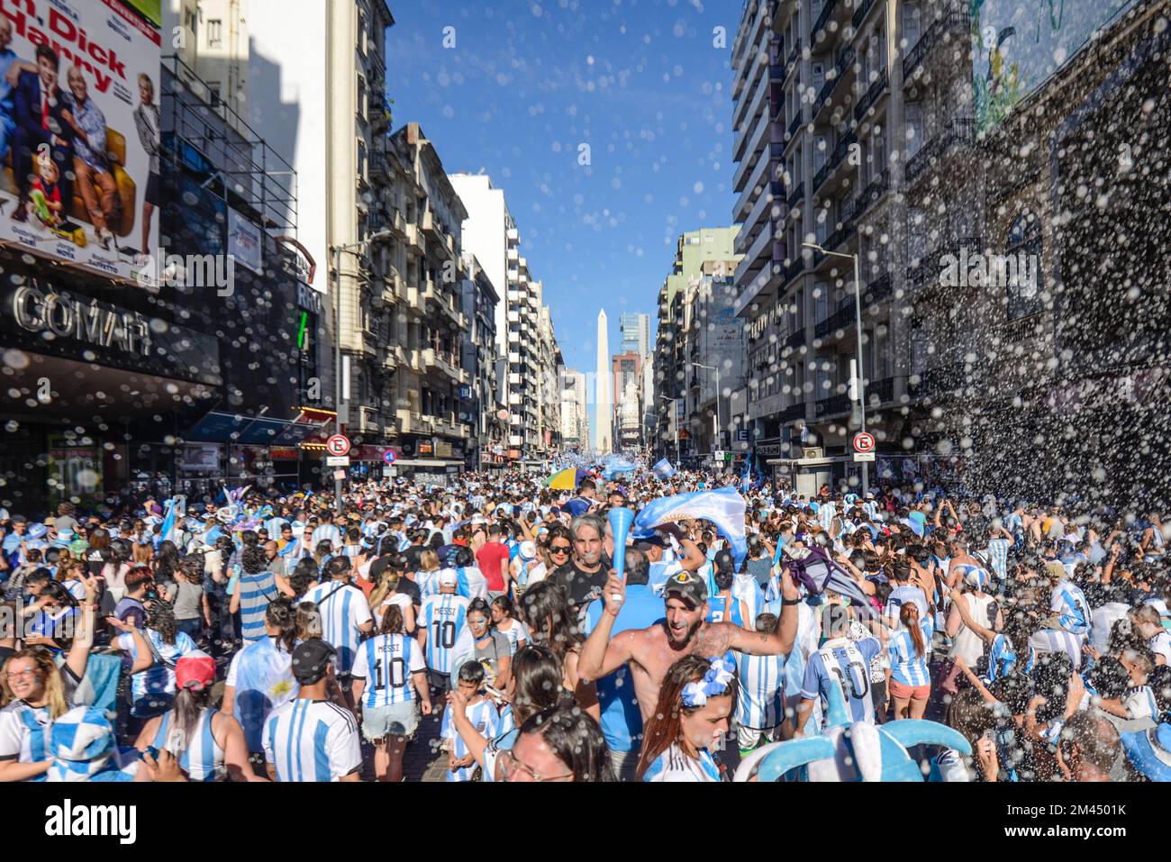 Argentina Fans In Buenos Aires Celebrate Their Team Defeating France To Win The World Cup 2022 9533