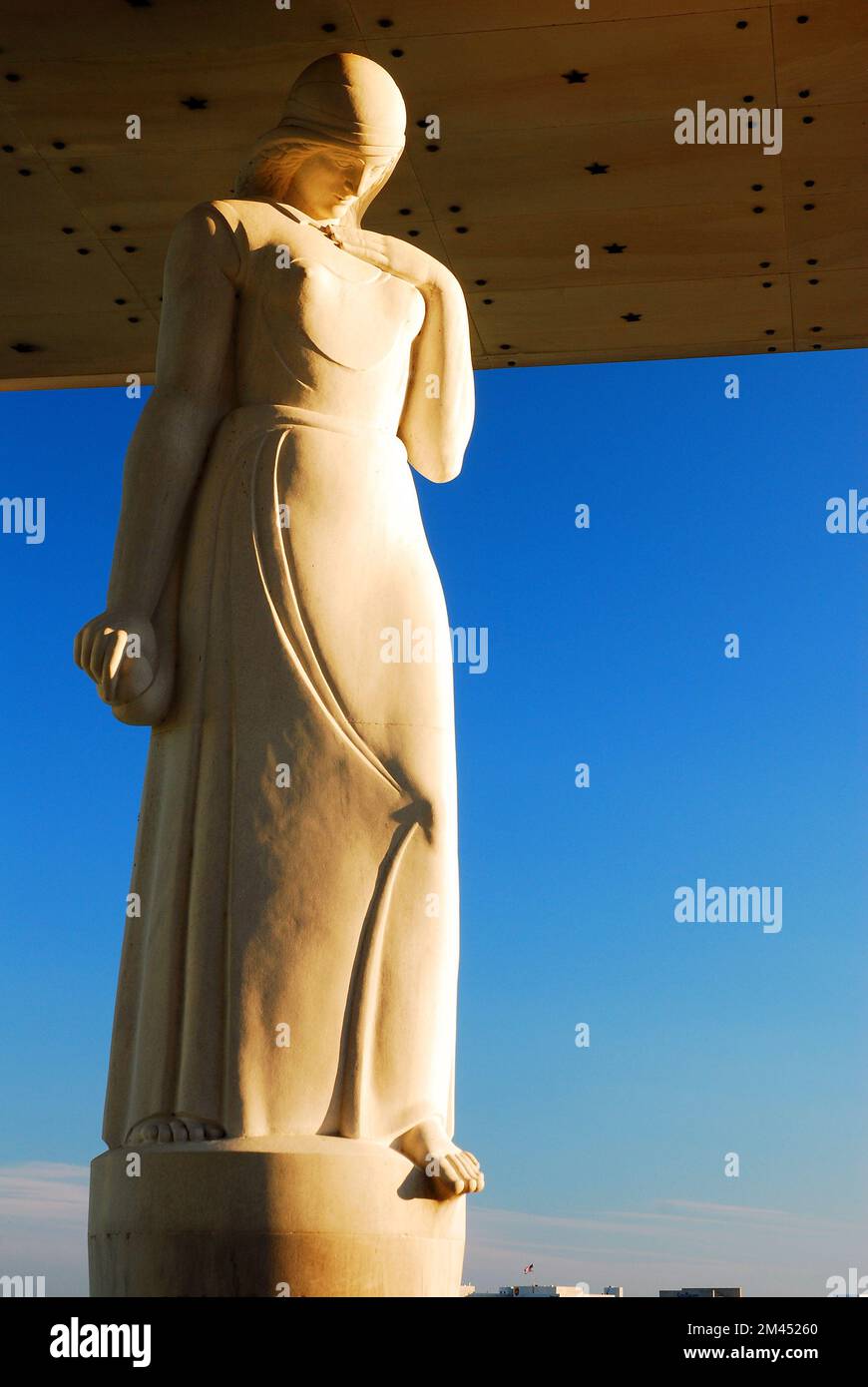 A statue of peace at the war memorial in Richmond Virginia Stock Photo