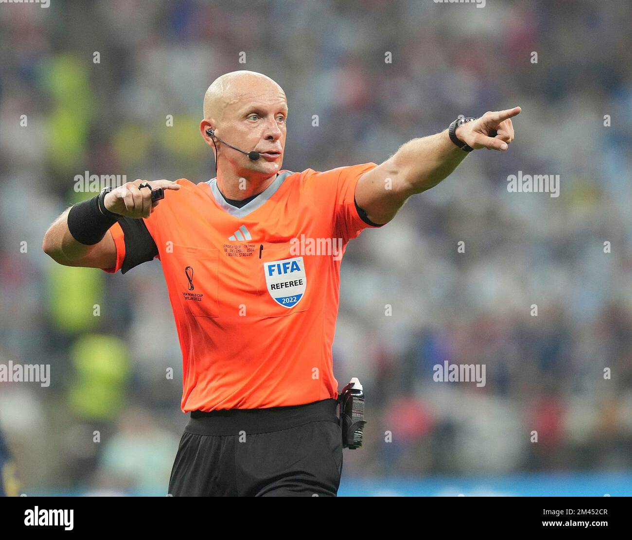 12/18/2022, Lusail Iconic Stadium, Doha, QAT, World Cup FIFA 2022, final, Argentina vs France, in the picture referee referee Szymon Marciniak (Poland) Stock Photo