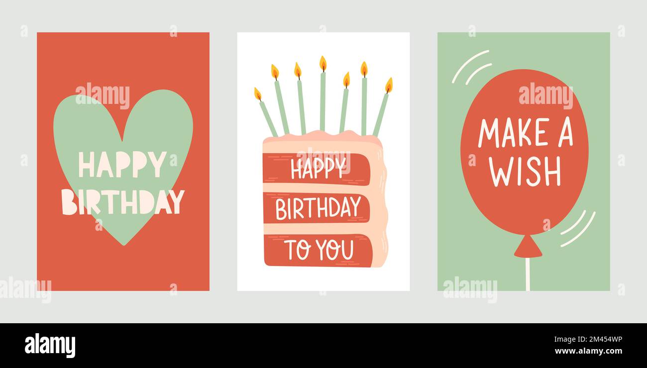 Template birthday cake card Stock Vector Images - Alamy