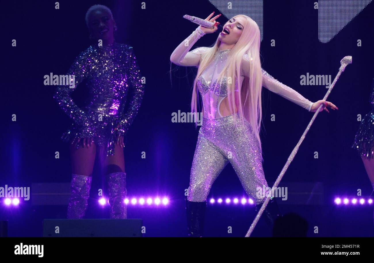 Sunrise, United States. 18th Dec, 2022. Ava Max performs at the Y100's ...