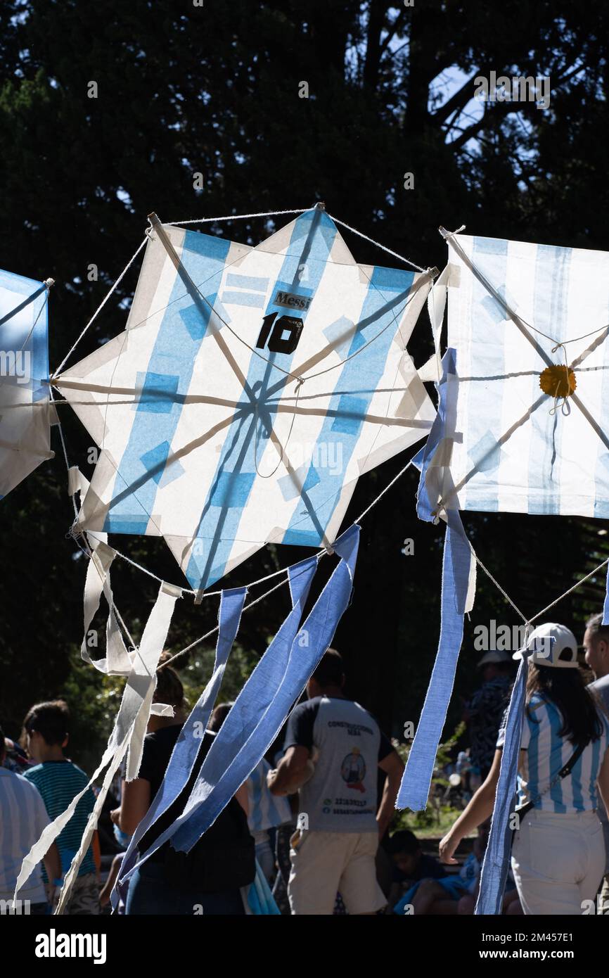 La Plata, Buenos Aires, Argentina December 18, 2022 Argentinian kites during the celebration