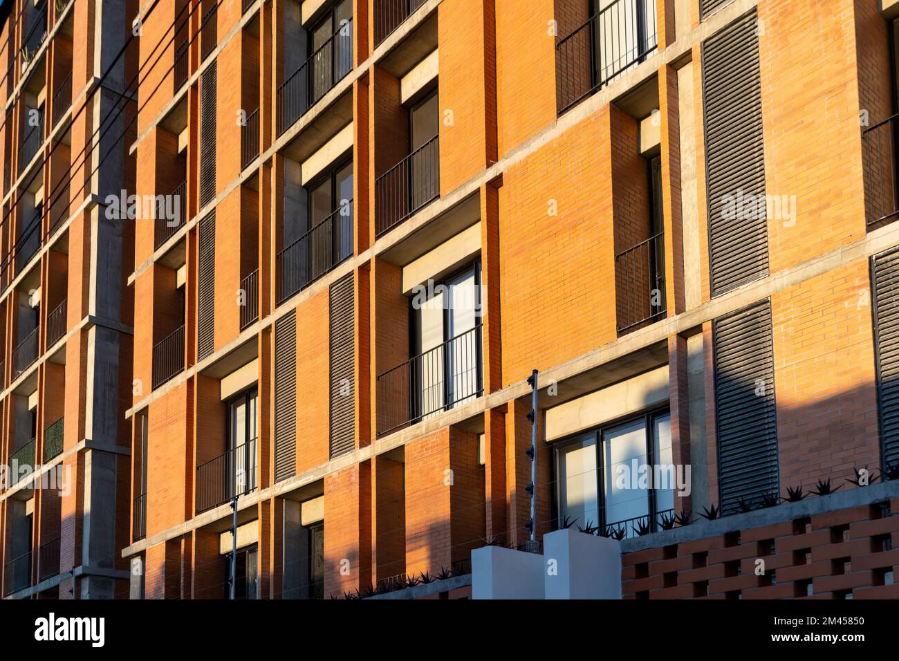 The apartment home residential building area in the crowded capital in guadalajara Stock Photo