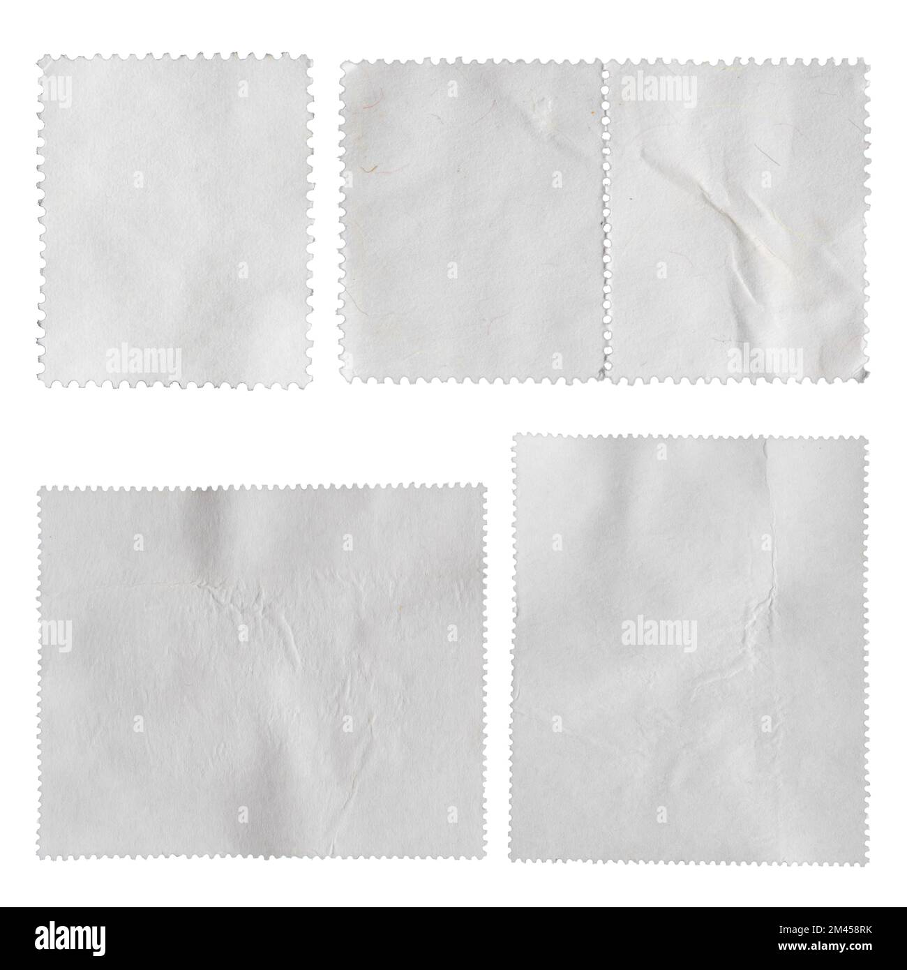 Postage stamps isolated on white background with clipping path Stock Photo