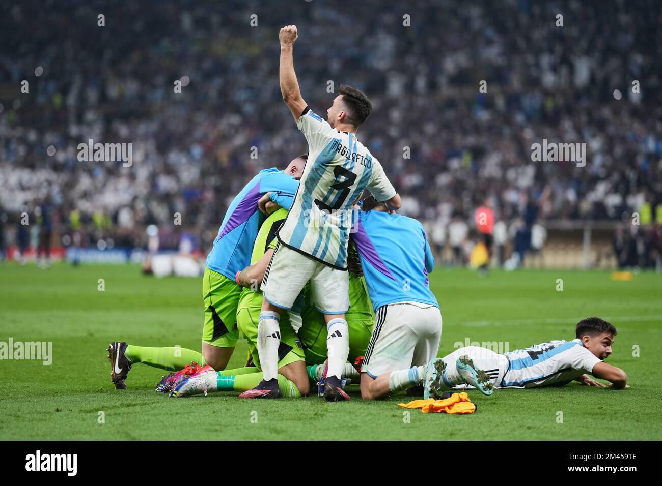 Lusail, Qatar. 18th Dec, 2022. Paulo Dybala of Argentina touches