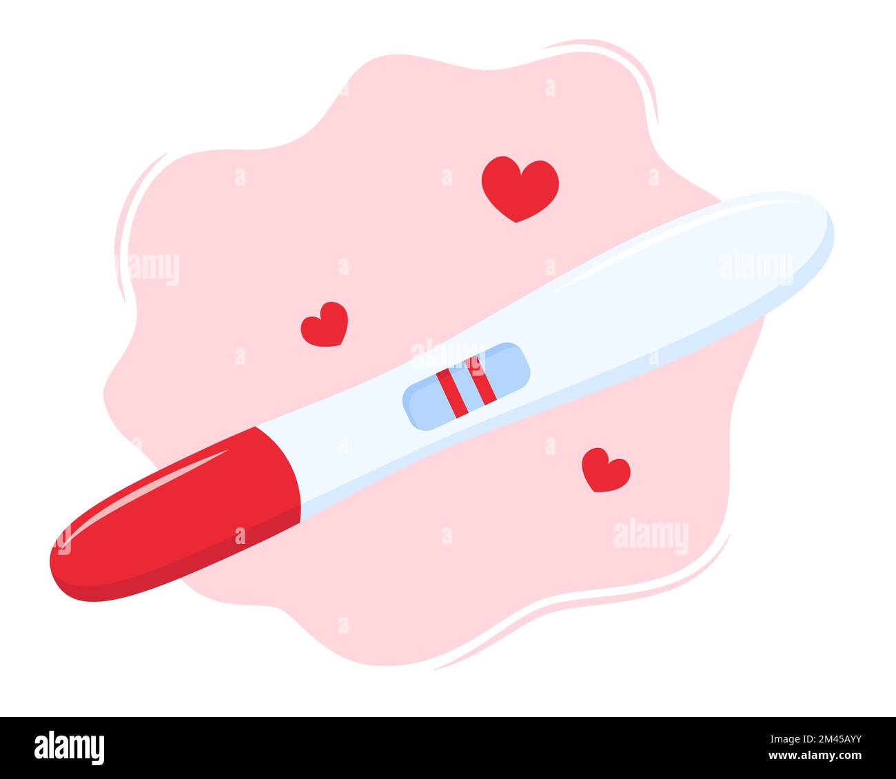 Pregnancy test with two lines. Positive pregnancy test result. Planning a baby motherhood healthcare. Vector illustration Stock Vector Image Art Alamy