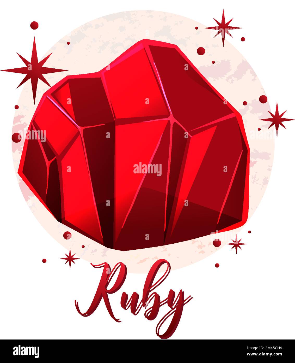 Ruby gemstone with text illustration Stock Vector Image & Art - Alamy