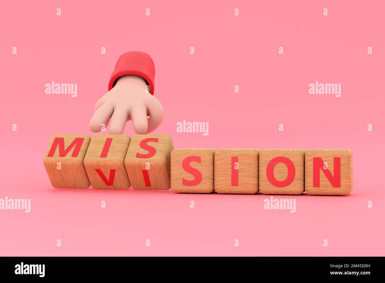 3d. Hand turns dice and changes the word 